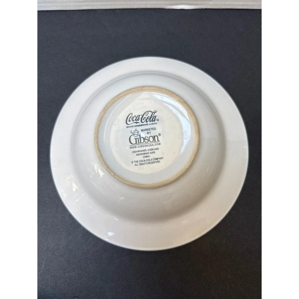 Coca-Cola Gibson Vintage Truck Diner Ceramic Rimmed Pasta Soup Bowl 9 Inch